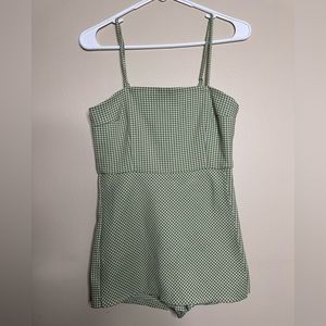 Forever21 | Olive Green Houndstooth Romper